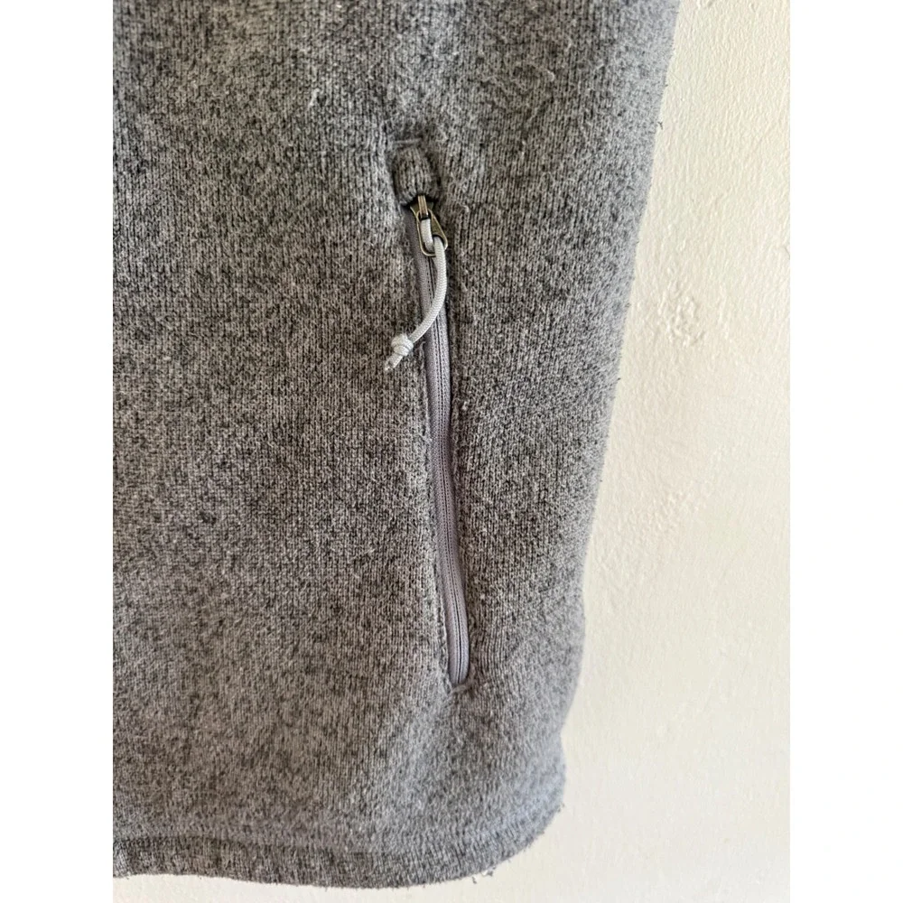 The North Face Mens Gordon Lyons Full Zip Fleece Vest Heather Grey Large
